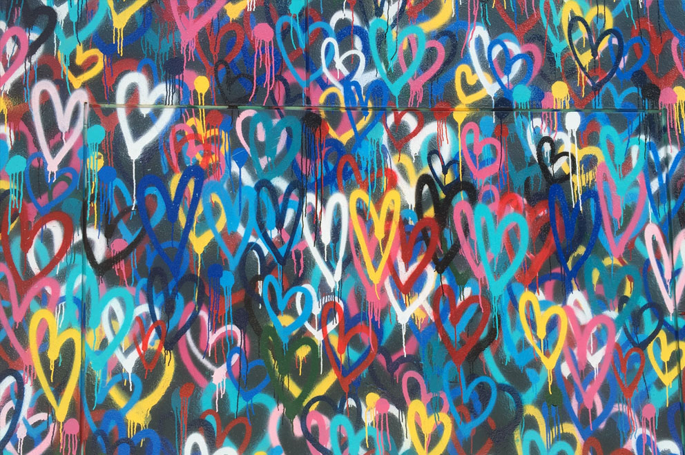 Graffiti-Herzen