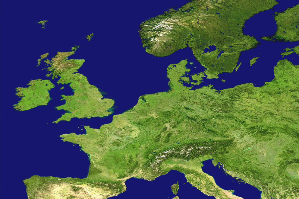 Sattelitenbild von Europa